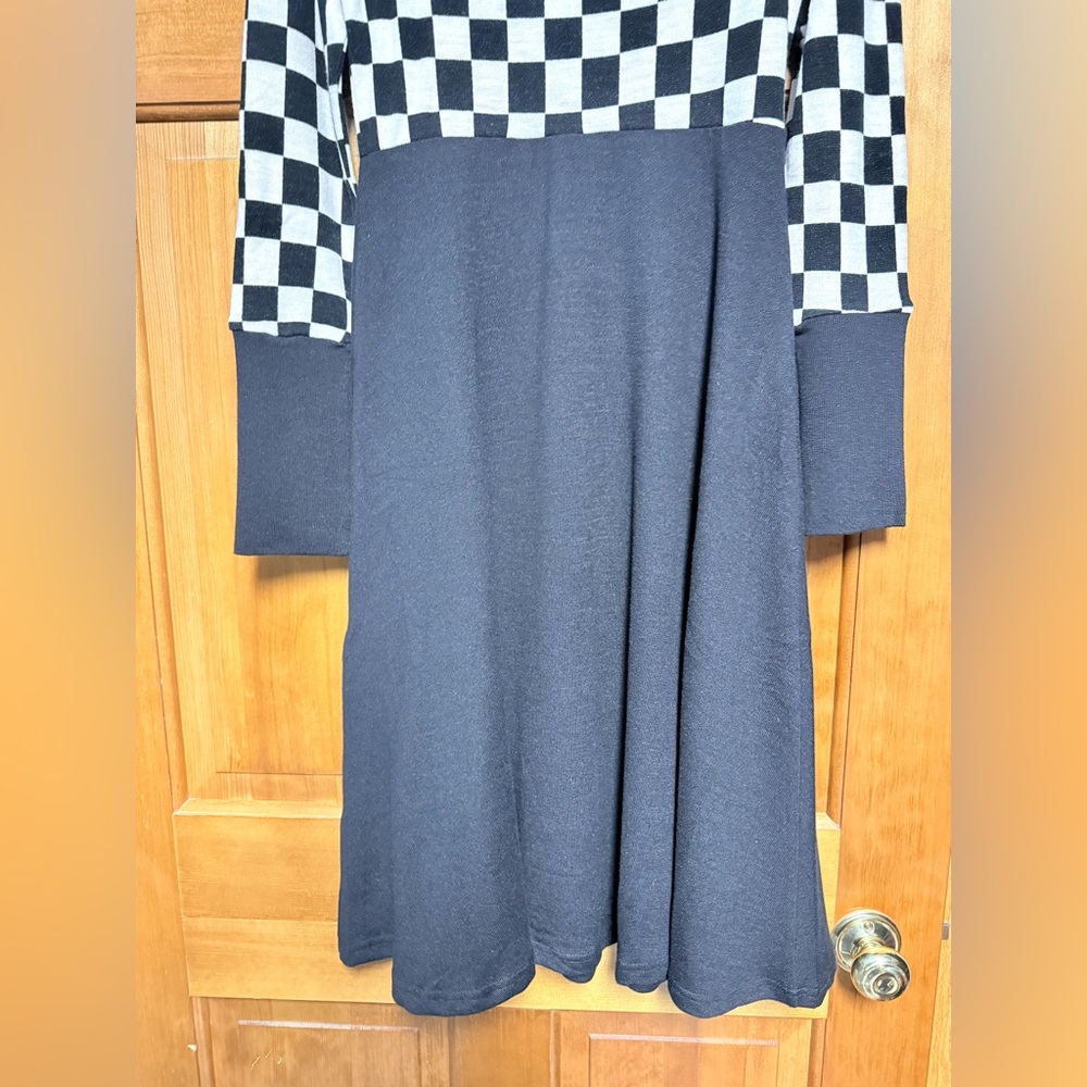 Voodoo Vixen RETRO 50'S Tattoo Margie Ray Checkered knit Dress Size medium pinup - Picture 7 of 13